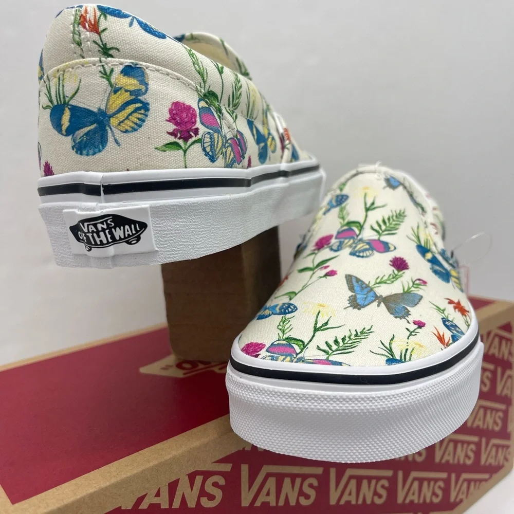 Vans Men’s Classic Slip-On
Butterfly Floral Marshmallow Sneakers 
VN0A5AO8UC0 - Picture 8 of 16